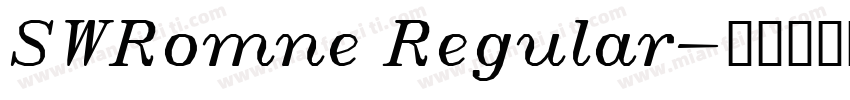 SWRomne Regular字体转换